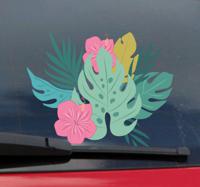 Autostickers Hawaiiaanse bloem