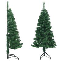 Kunstkerstboom hoek 120 cm PVC groen - thumbnail