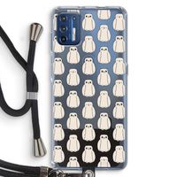 Uilen: Motorola Moto G9 Plus Transparant Hoesje met koord