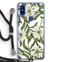 Wit bloemenpatroon: Xiaomi Mi Mix 3 Transparant Hoesje met koord