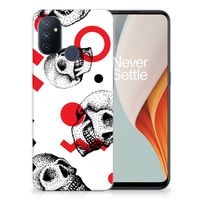 Silicone Back Case OnePlus Nord N100 Skull Red