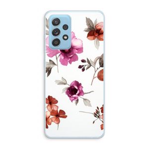 Geschilderde bloemen: Samsung Galaxy A73 Transparant Hoesje