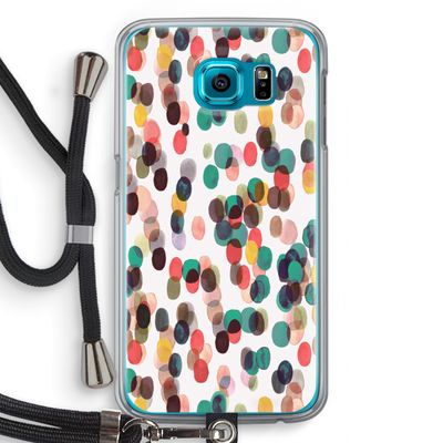 Tropical Dots: Samsung Galaxy S6 Transparant Hoesje met koord
