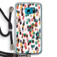 Tropical Dots: Samsung Galaxy S6 Transparant Hoesje met koord