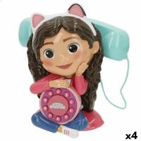 Speelgoedtelefoon Gabby's Dollhouse 16 x 18 x 10 cm (4 Stuks)