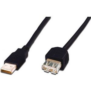 ASSMANN Electronic AK-300202-030-S USB-kabel 3 m USB 2.0 USB A Zwart