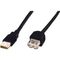 ASSMANN Electronic AK-300202-030-S USB-kabel 3 m USB 2.0 USB A Zwart - thumbnail