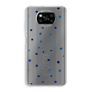 Blauwe stippen: Xiaomi Poco X3 NFC Transparant Hoesje