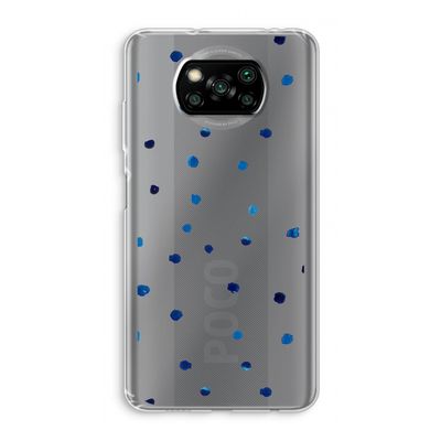 Blauwe stippen: Xiaomi Poco X3 NFC Transparant Hoesje