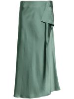 Simkhai jupe longue en satin à design drapé - Vert