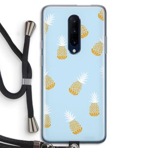 Ananasjes: OnePlus 7 Pro Transparant Hoesje met koord