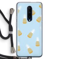 Ananasjes: OnePlus 7 Pro Transparant Hoesje met koord