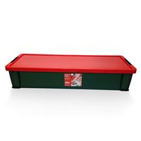 Kerst inpakpapier/cadeaupapier opbergbox groen/rood 81 x 28 x 16 cm