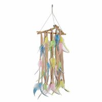 Mobile Hanging Bamboo Triangle (Wit/Pastel)