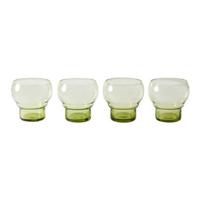 HKliving 70's Glassware Bulb Glas 0,24 L - Set van 4 - Mint Green