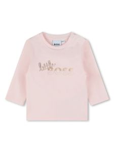 BOSS Kidswear t-shirt à slogan imprimé - Rose