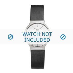 Horlogeband Danish Design IV12Q732 Leder Zwart 16mm