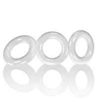 Oxballs - Willy Rings 3-pack Flexibele Cockringen Doorzichtig - thumbnail