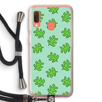 Groene blaadjes: Samsung Galaxy A20e Transparant Hoesje met koord