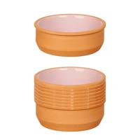 Tapas/creme brulee serveer schaaltjes - set van 12x - terracotta - roze - 12 x 4 cm Tapas/creme brulee serveer schaaltjes - set van 12x - terracotta - roze - 12 x 4 cm