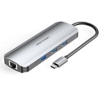 Hub USB Vention TOKHB 100 W Zilverkleurig