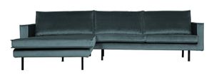 BePureHome Loungebank 'Rodeo' Links, Velvet, kleur Teal