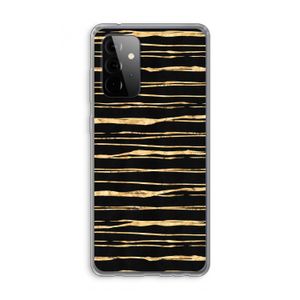 Gouden strepen: Samsung Galaxy A72 Transparant Hoesje