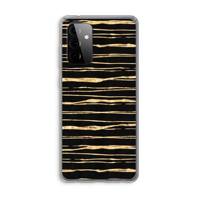 Gouden strepen: Samsung Galaxy A72 Transparant Hoesje