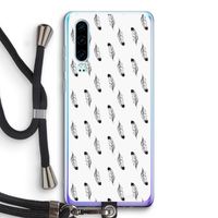 Pluimen: Huawei P30 Transparant Hoesje met koord