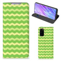Samsung Galaxy S20 | Hoesje met Magneet | Waves Green