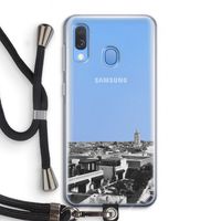 Marrakech Skyline : Samsung Galaxy A40 Transparant Hoesje met koord