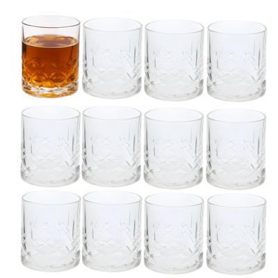 Excellent Houseware Whisky tumbler glas - 12x stuks - 350 ml - drinkglazen - waterglazen Excellent Houseware Whisky tumbler glas - 12x stuks - 350 ml - drinkglazen - waterglazen