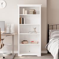 Boekenkast 5-laags BODO 82x40x173 cm massief grenenhout wit