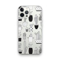 Cactusmotief: iPhone 12 Pro Max Transparant Hoesje
