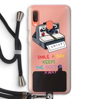Smile: Samsung Galaxy A20e Transparant Hoesje met koord