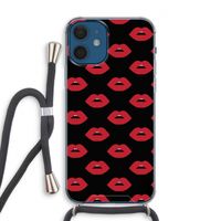 Lips: iPhone 12 Transparant Hoesje met koord