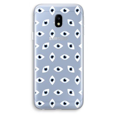 Eyes pattern: Samsung Galaxy J3 (2017) Transparant Hoesje