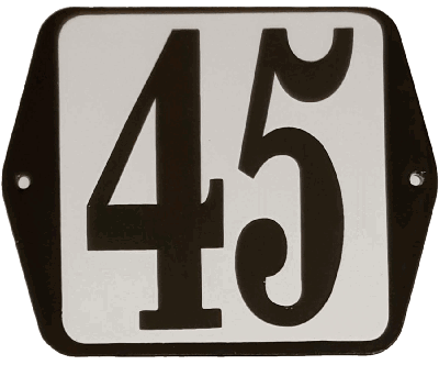 Huisnummer standaard nummer 45 - Warentuin mix