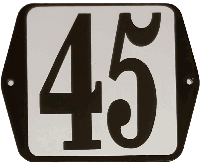 Huisnummer standaard nummer 45 - Warentuin mix
