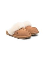 UGG Kids chaussons Cosy II à bordure en peau lainée - Marron