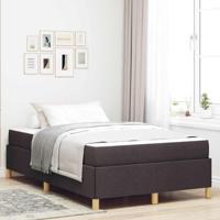 Boxspring bed met matras Donkerbruin en Wit 120 x 190 cm Stof