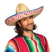 Carnaval verkleed Sombrero hoed Fiesta - naturel - volwassenen - polyester - Luxe uitvoering