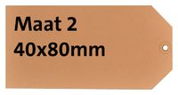 Label karton nr2 200gr 40x80mm chamois 1000stuks - thumbnail