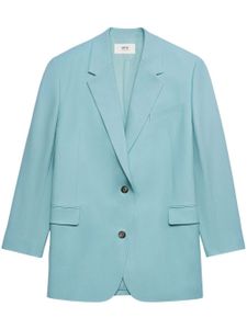 AMI Paris blazer oversize à simple boutonnage - Bleu