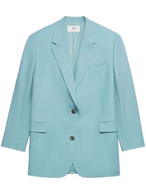 AMI Paris blazer oversize à simple boutonnage - Bleu