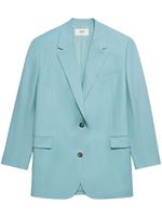 AMI Paris blazer oversize à simple boutonnage - Bleu