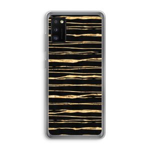 Gouden strepen: Samsung Galaxy A41 Transparant Hoesje