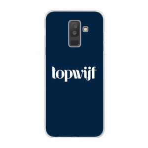 Topwijf Navy: Samsung Galaxy A6 Plus (2018) Transparant Hoesje