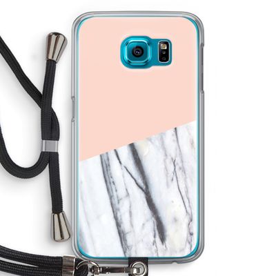 A touch of peach: Samsung Galaxy S6 Transparant Hoesje met koord