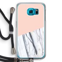 A touch of peach: Samsung Galaxy S6 Transparant Hoesje met koord